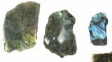 Lot: kg One Side Polished Labradorite - Pieces #84545-1